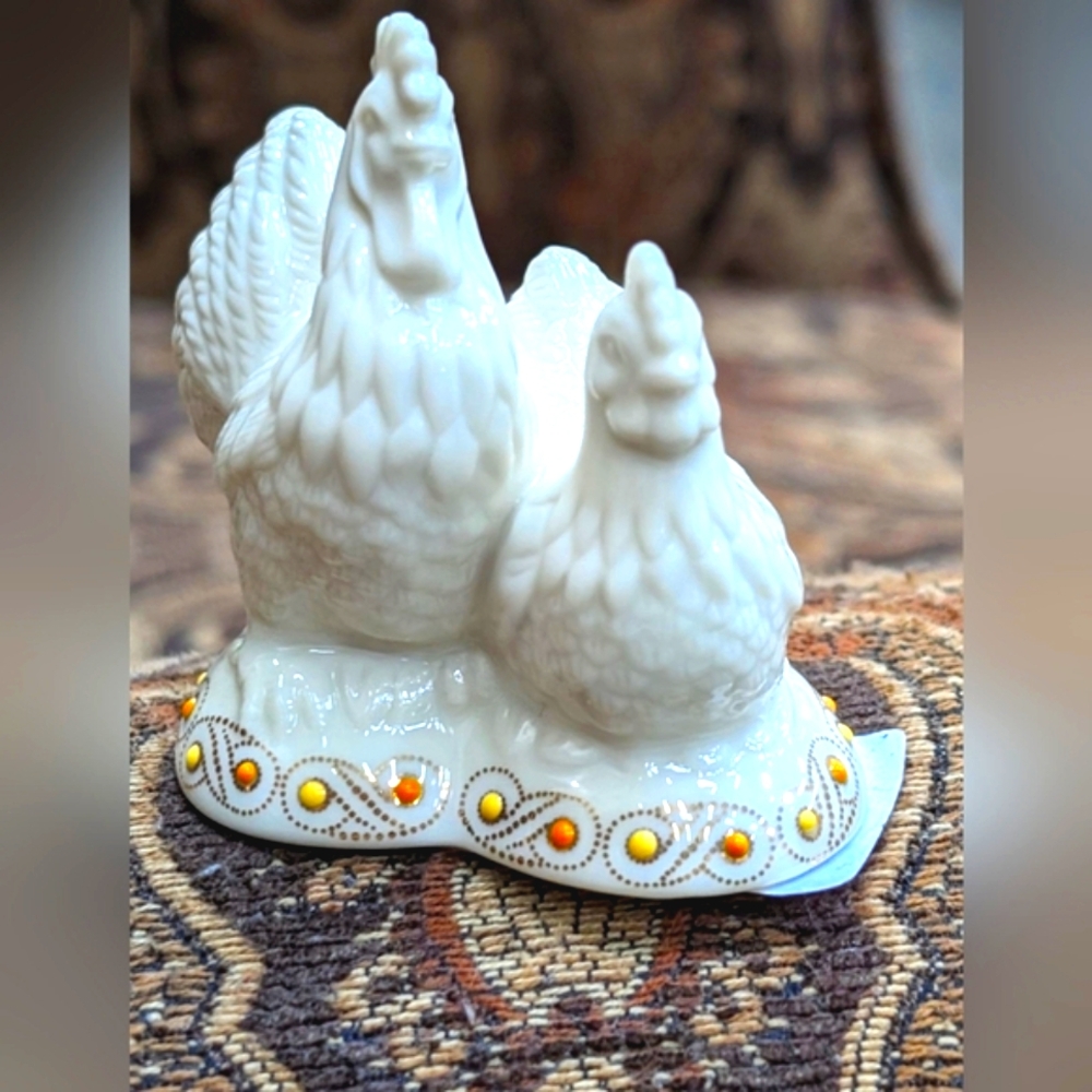 Lenox China Jewels Nativity Rooster & Hen - No Box (Almost New)